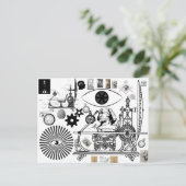 Freemason Steampunk Time Travel Postkarte (Stehend Vorderseite)