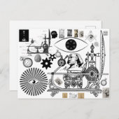 Freemason Steampunk Time Travel Postkarte (Vorne/Hinten)
