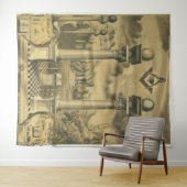 Freemason Tapestry Wandteppich (Beispiel (Horizontal))