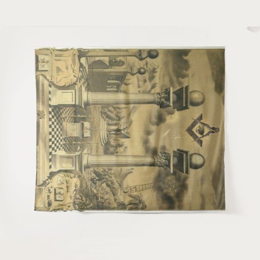 Freemason Tapestry Wandteppich (Vorderseite (Horizontal))