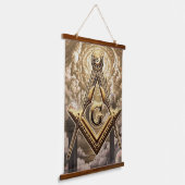 Freemason Tapestry Wandteppich Mit Holzrahmen (Gewinkelt)