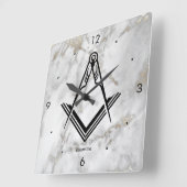 Freemason Wall Clock Einzigartige Masonic Ohrs Quadratische Wanduhr (Winkel)