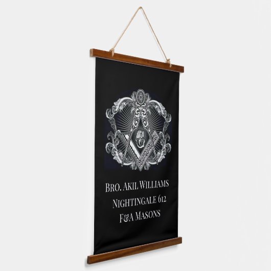 Freemason Wandteppich Mit Holzrahmen (Gewinkelt)