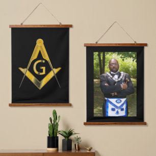 Freemason Wandteppich Mit Holzrahmen