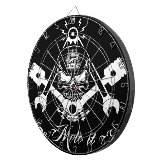 Freemason-Widows-Sons-Masonic-Hotrod-Logo-20160407 Dartscheibe (Vorderseite rechts)