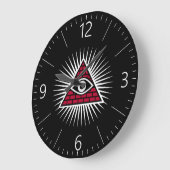 Freemasonauge Große Wanduhr (Winkel)