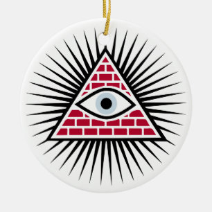 Freemasonauge Keramik Ornament