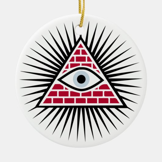 Freemasonauge Keramik Ornament (Vorne)