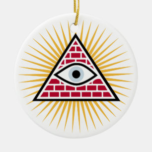 Freemasonauge Keramik Ornament