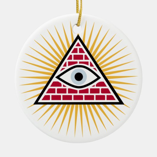 Freemasonauge Keramik Ornament (Vorne)
