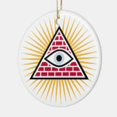 Freemasonauge Keramik Ornament (Links)