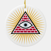 Freemasonauge Keramik Ornament (Hinten)