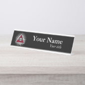 Freemasonauge Schreibtischnamensplakette (Vorderseite )