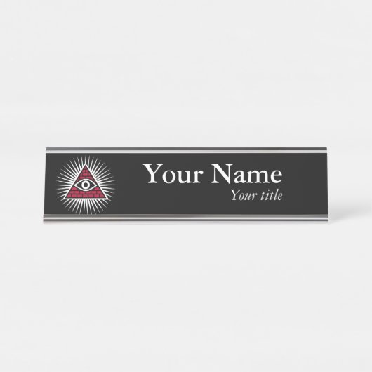 Freemasonauge Schreibtischnamensplakette (Vorderseite )