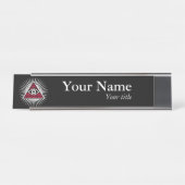 Freemasonauge Schreibtischnamensplakette (Vorderseite )