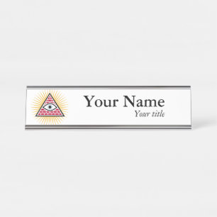 Freemasonauge Schreibtischnamensplakette