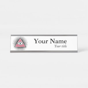 Freemasonauge Schreibtischnamensplakette