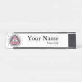 Freemasonauge Schreibtischnamensplakette (Vorderseite )