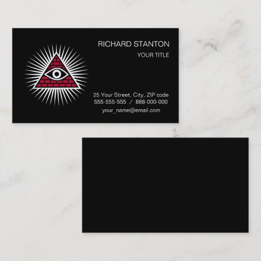 Freemasonauge Visitenkarte (Vorne/Hinten)