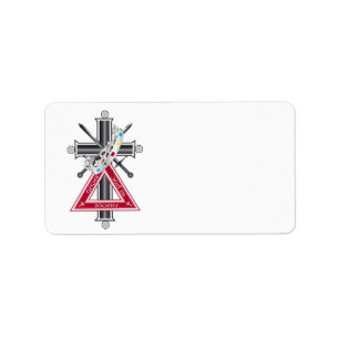 Freemasonenkreuz Adressaufkleber
