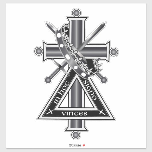 Freemasonenkreuz Aufkleber (Blatt)