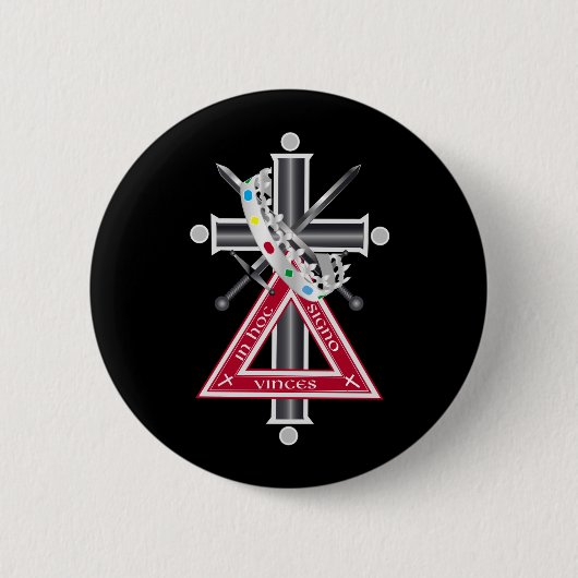 Freemasonenkreuz Button (Vorderseite)