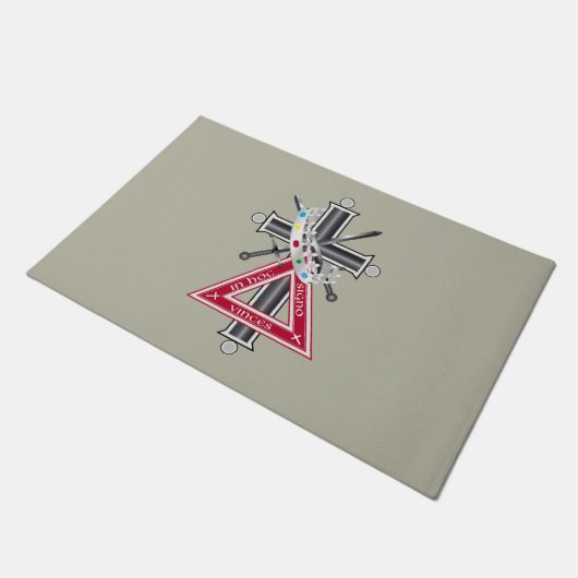 Freemasonenkreuz Fußmatte (Schrägansicht)