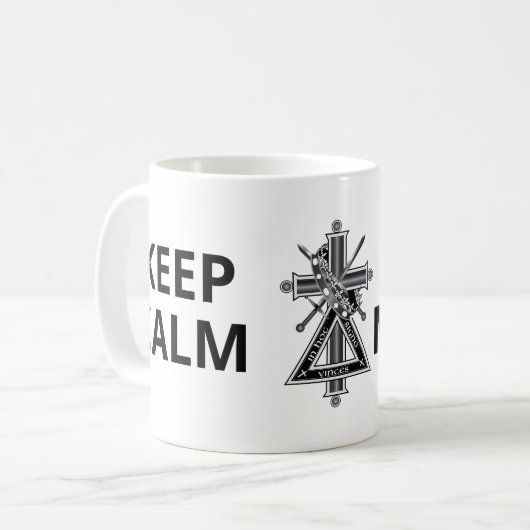 Freemasonenkreuz Kaffeetasse (Vorderseite Links)