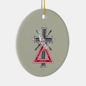 Freemasonenkreuz Keramik Ornament (Rechts)