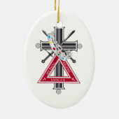 Freemasonenkreuz Keramik Ornament (Hinten)