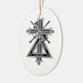 Freemasonenkreuz Keramik Ornament (Links)