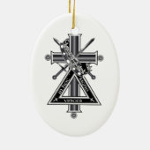 Freemasonenkreuz Keramik Ornament (Hinten)