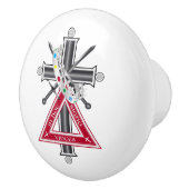 Freemasonenkreuz Keramikknauf (Rechts)