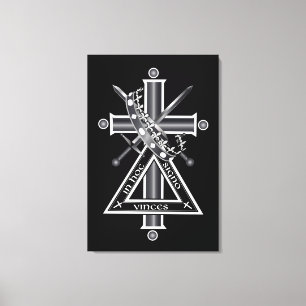 Freemasonenkreuz Leinwanddruck