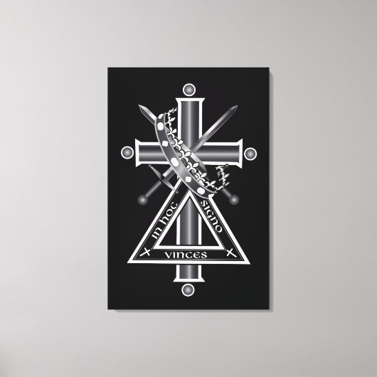 Freemasonenkreuz Leinwanddruck (Vorderseite)