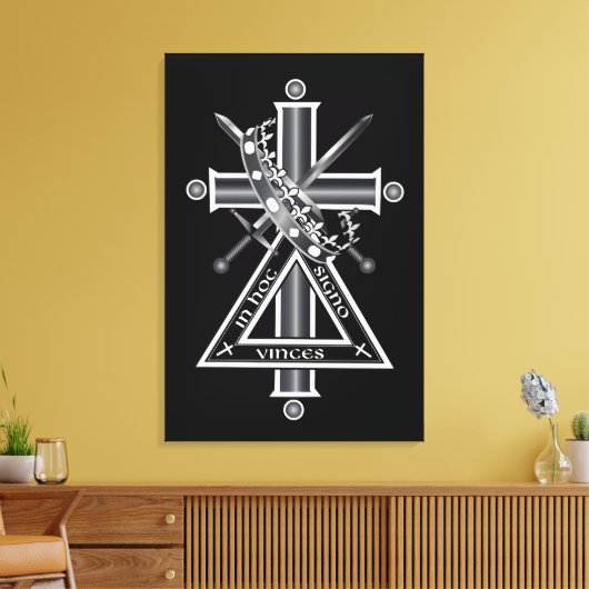 Freemasonenkreuz Leinwanddruck (Insitu (Wohnzimmer))