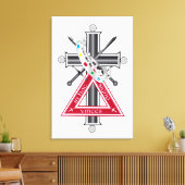 Freemasonenkreuz Leinwanddruck (Insitu (Wohnzimmer))