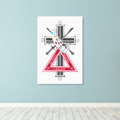 Freemasonenkreuz Leinwanddruck (Insitu (Holzboden))