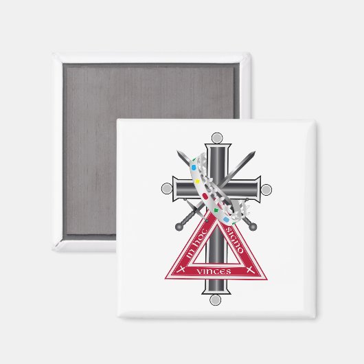 Freemasonenkreuz Magnet (Vorderseite/Rückseite)