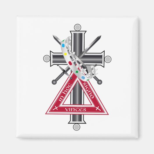 Freemasonenkreuz Magnet (Vorne)