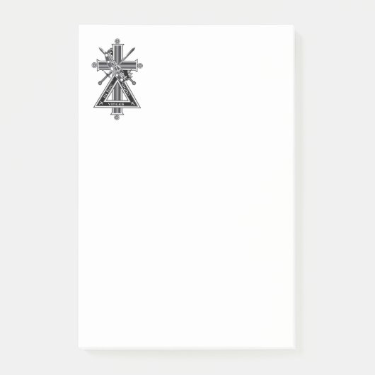 Freemasonenkreuz Post-it Klebezettel (Vorderseite)