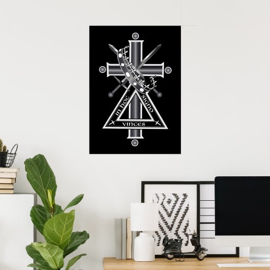 Freemasonenkreuz Poster (Heimbüro)