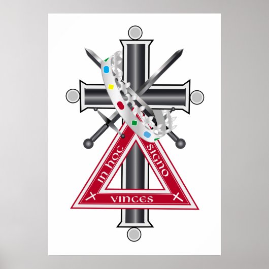 Freemasonenkreuz Poster (Vorne)