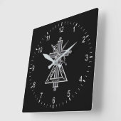 Freemasonenkreuz Quadratische Wanduhr (Winkel)