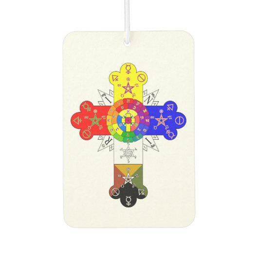 Freemasonic Rosy Cross Autolufterfrischer (Vorderseite)