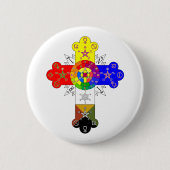 Freemasonic Rosy Cross Button (Vorderseite)