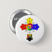 Freemasonic Rosy Cross Button (Vorne & Hinten)