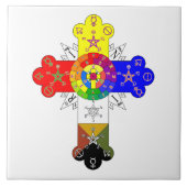 Freemasonic Rosy Cross Fliese (Vorderseite)