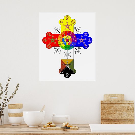 Freemasonic Rosy Cross Poster (Küche)