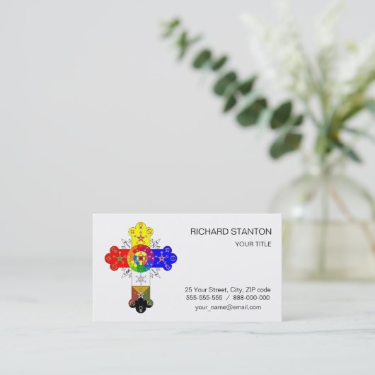 Freemasonic Rosy Cross Visitenkarte (Stehend Vorderseite)